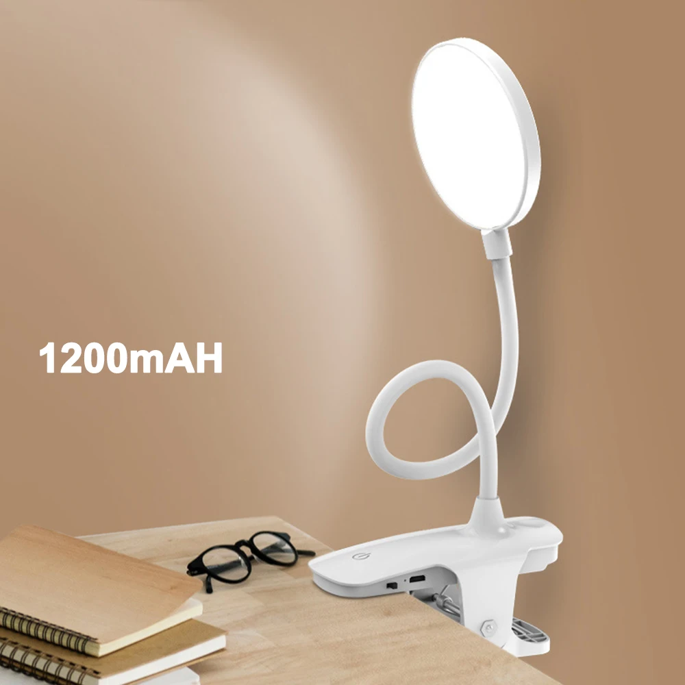 Clip Wireless Table Lamp Study Touch 1200mAh Rechargeable LED Reading Desk Lamp USB Table Light Flexo Lamps Table Clip Wireless Table Lamp Study Touch 1200mAh Rechargeable LED Reading Desk Lamp USB Table Light Flexo Lamps Table