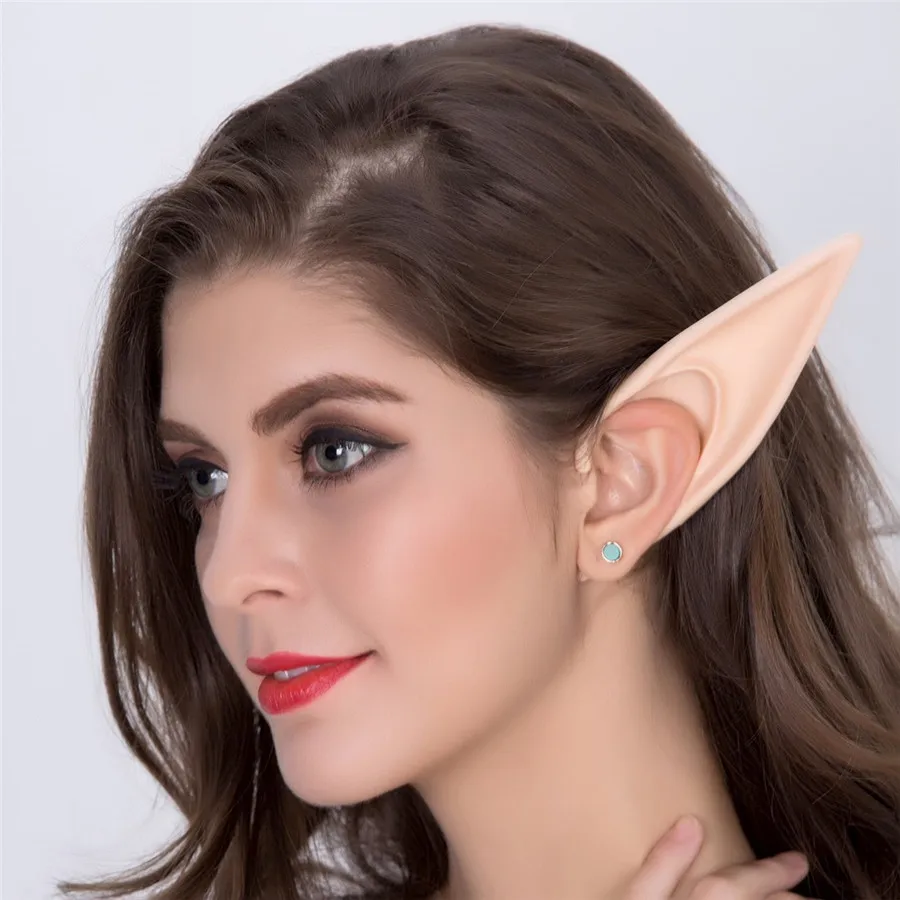 Halloween Party Supply Latex Soft Pointed Mysterious Angel Elf Ears Carnival Cosplay Accessories LARP Prosthetic Tips False ears