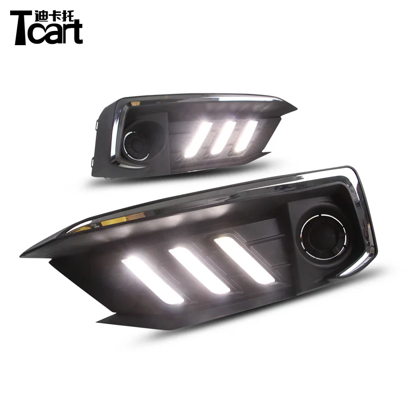 Tcart для Honda Civic 2018 2019 12V светодиодные дневные ходовые огни дневного светильник