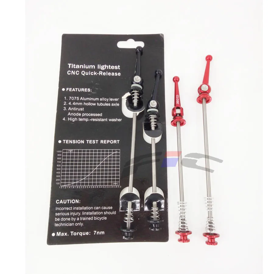 FIC 50g ultralight Titanium Skewers Ti Axis QR MTB Road bike wheel Quick Release Front 100 Rear 130/135mm Wheel Hub CNC Skewers