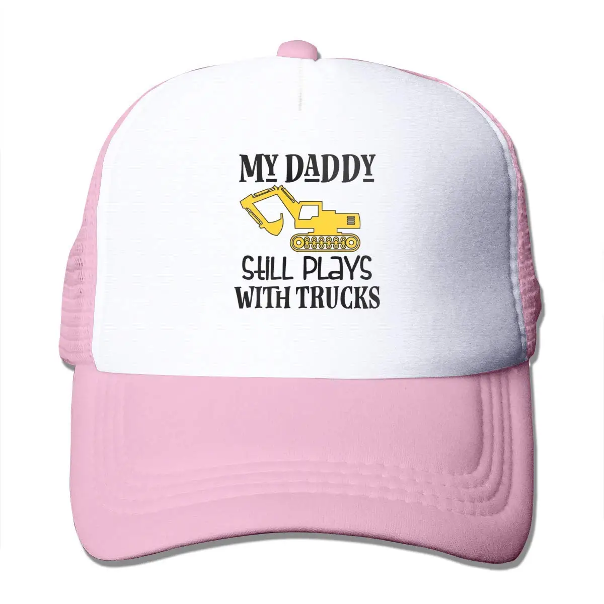 My Daddy Still Plays with Trucks Mesh Baseball Caps Unisex Trucker Style Hat Pink | Аксессуары для одежды