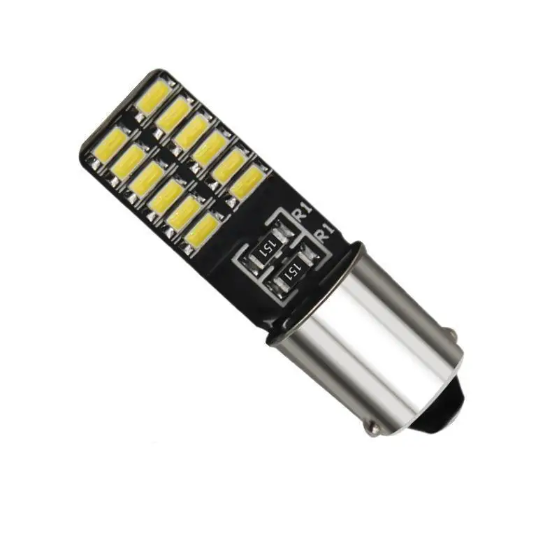 Светодиодная лампа 3014 24smd ba9s декодирующая приборная автомобильная для чтения