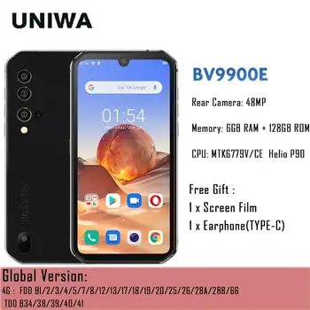 Перейти на Алиэкспресс и купить Смартфон Blackview BV9900E Helio P90, IP68, 6 + 128 гб, NFC, Android 10, 4380 мач, 48 мп