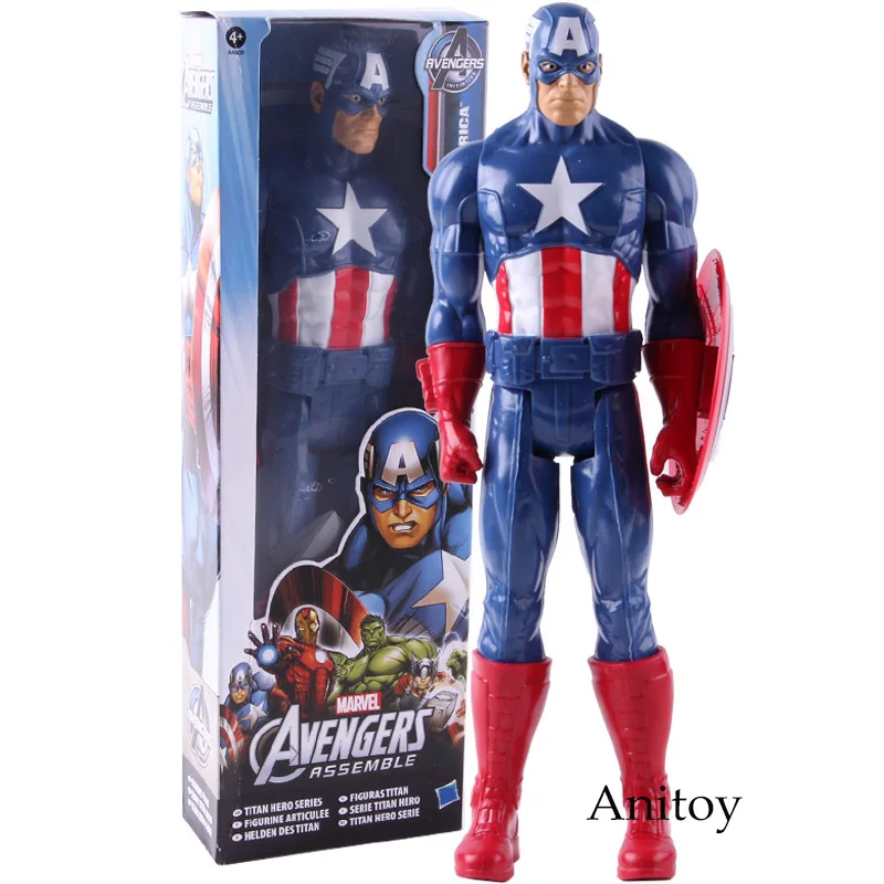 Marvel Amazing Ultimate Человек-паук Капитан Америка Железный человек ПВХ фигурка Коллекционная модель игрушки для детей Детские игрушки - Цвет: With box