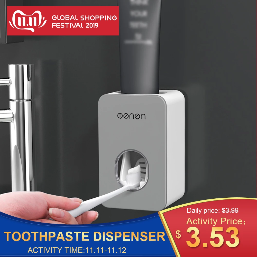 

ECOCO Automatic Toothpaste Dispenser Dust-proof Toothpaste Squeezer Wall-mounted Toothpaste Holder Stand Bathroom Accessories
