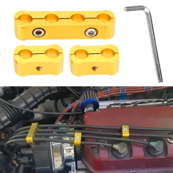 

Engine Spark Plug Wires Separator Auto Accessories Universal 8mm 9mm 10mm Diameter 3PC Divider Organizer Divider Clamp Kit