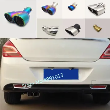 

For Peugeot 308 2012 2013 2014 2015 car cover muffler exterior rear back end pipe dedicate exhaust tip tail outlet ornament vent