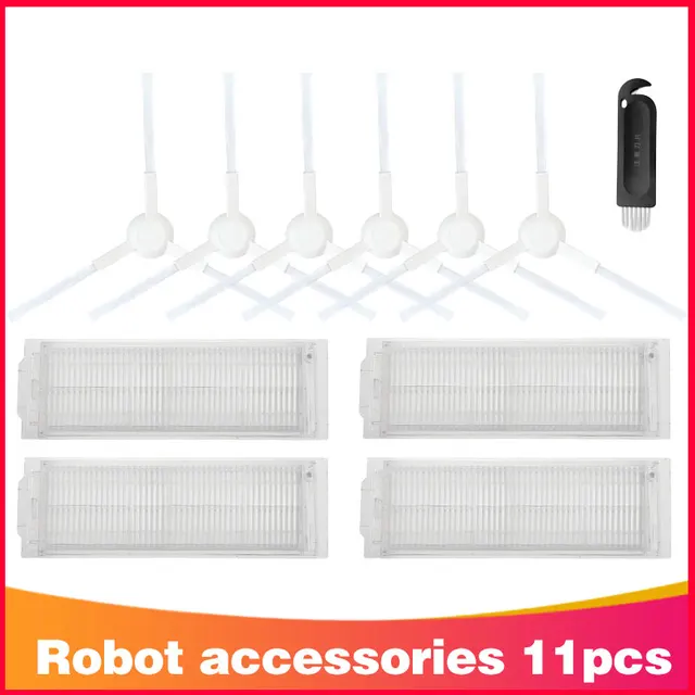Hepa Filter Roller Side Brush Mop Rag Cloth for Xiaomi Mijia LDS / STYJ02YM / Conga 3490 Viomi V2 PRO V3 SE Robotic Vacuum Parts Set 2
