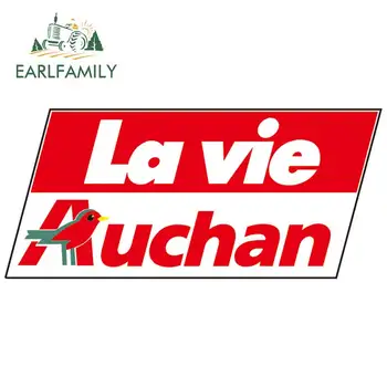 

EARLFAMILY 13cm x 5.9cm For Auchan Fine Decal Vinyl Car Wrap Stickers Personality Creative Waterproof Occlusion Scratch