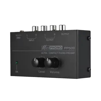 

PP500 Phono Preamp Preamplifier with Level Volume Controls RCA 1/4" TRS EU Plug