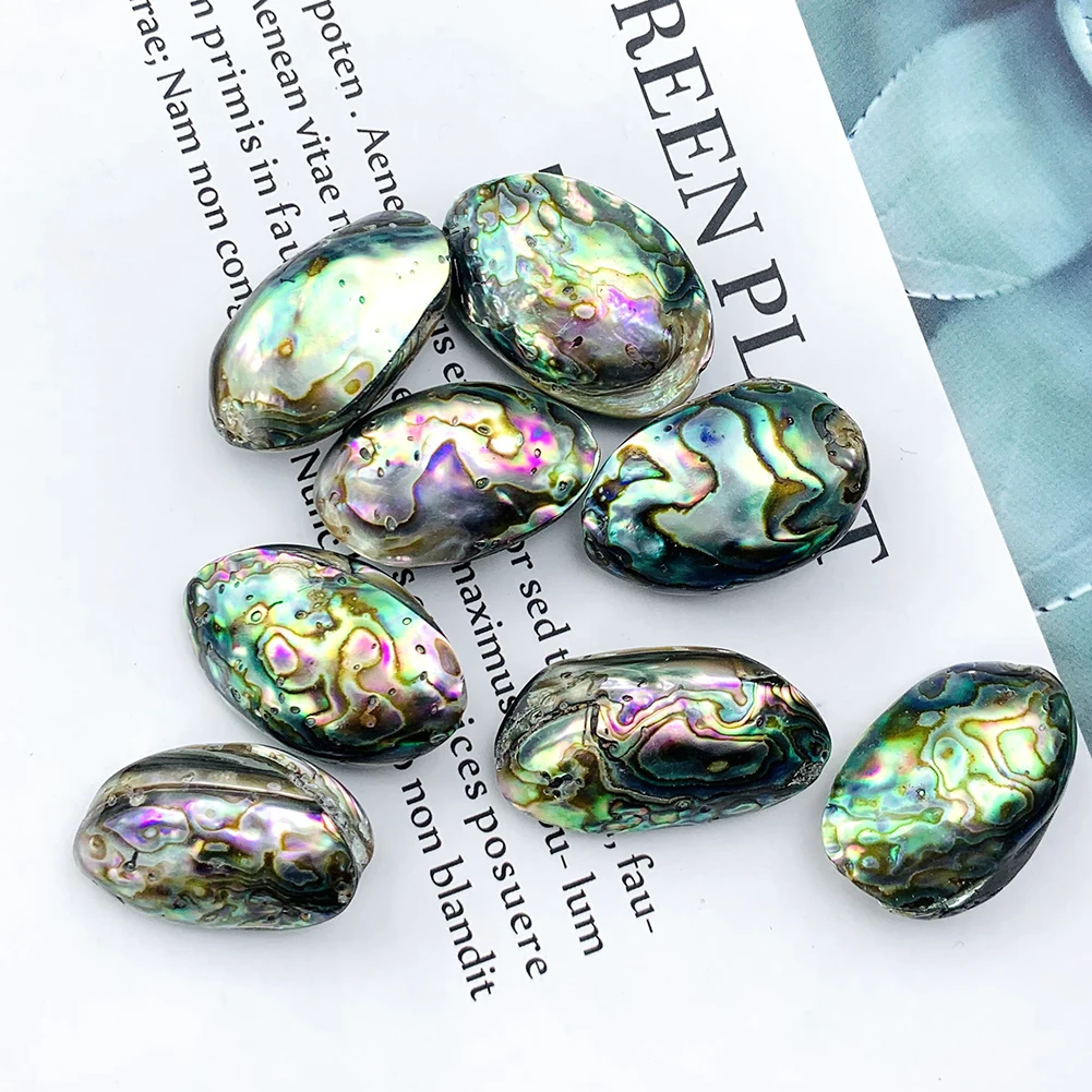 Breloques en coquillage d'ormeau naturel double face pour femme