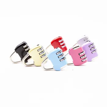 

Mini combination lock bag backpack zipper bags gym cabinet anti-theft locks padlock student stationery