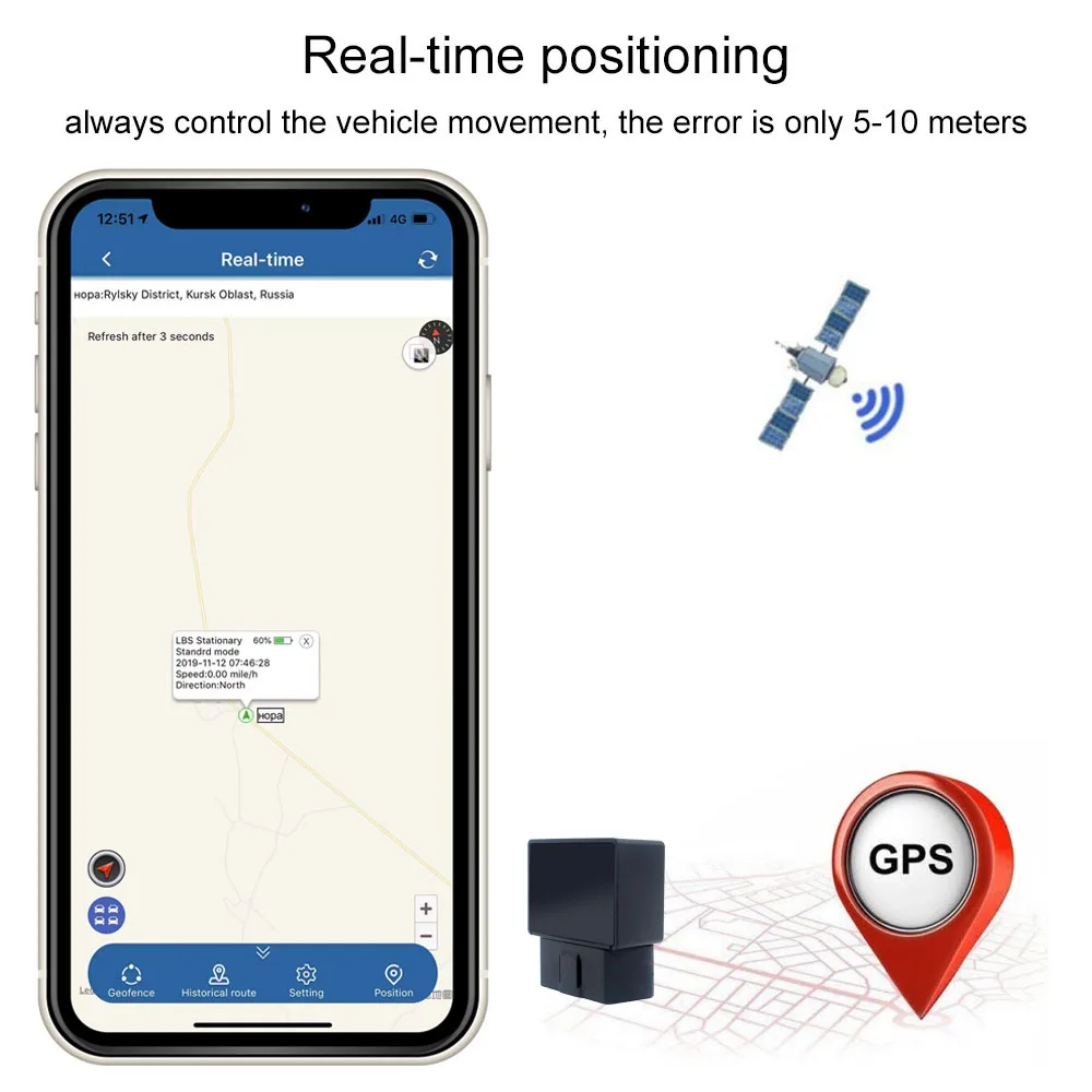 Мини OBD2 GPS трекер TKSTAR диагностическая функция локатор OBD диагностический GSM OBDII