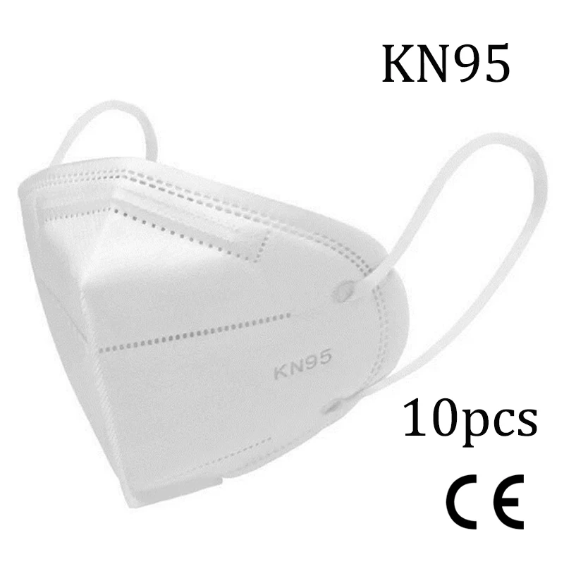 

KN95 Safety Protective Mask 95% Filtration Anti Virus Anti Pollution N95 Masks Nonwoven Valved Dust Mask Features as KF94