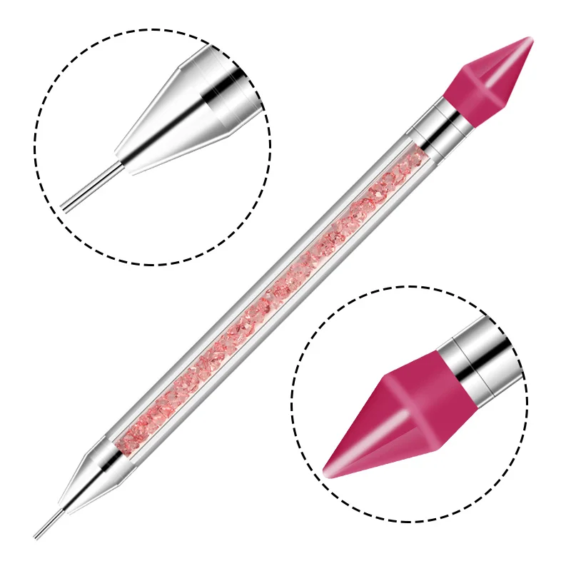 Dotting Pen 2 CYSHMILY, 5 цветов, ручка для раскрашивания ногтей, стразы, бисер, карандаш, кристалл, восковой карандаш, сделай сам, кисточка для ногтей, для ручки, инструменты для дизайна ногтей - Цвет: Dotting Pen 2