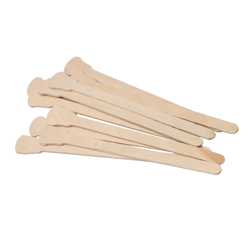 100 Pieces Wooden Hair Removal Sticks Wax Applicator Waxing Beans Spatulas for Hair Removal Wax Facial Mask