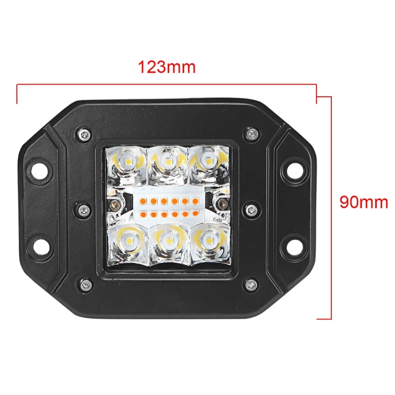 DHBH-2Pcs 36 Вт Светодиодный светильник, стробоскоп, лампа для джипа, грузовика, трактора, лодки, прицепа