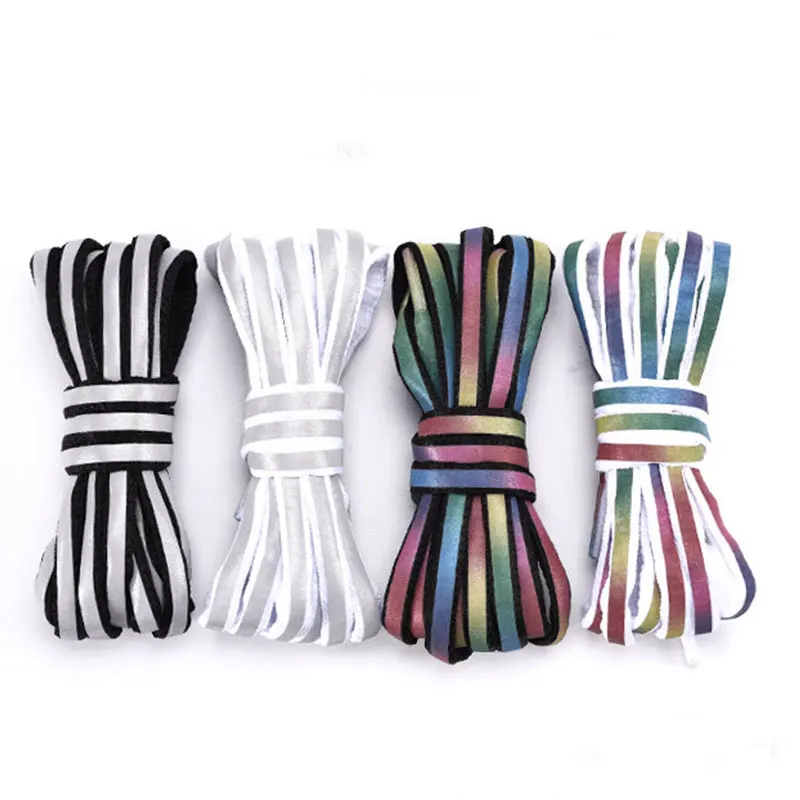 1 Pair Luminous Glowing Shoe Strings Reflective Shoelaces Laser Sequin