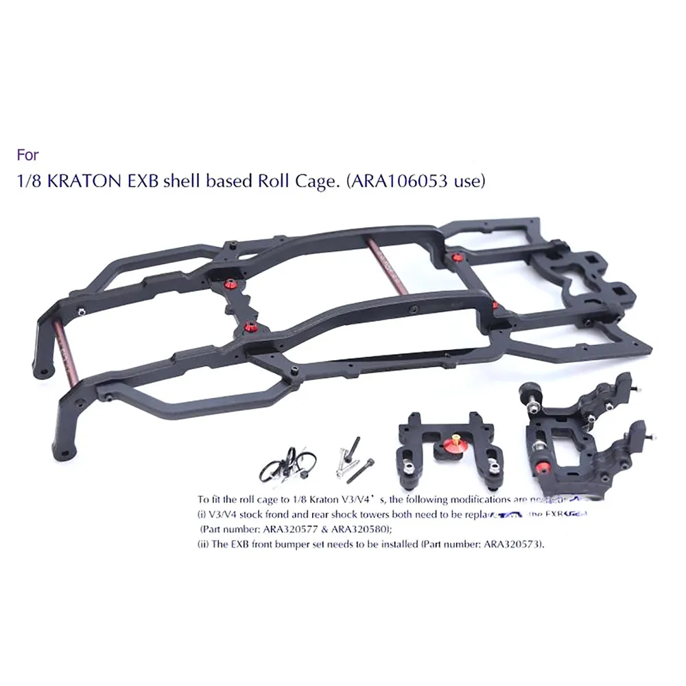 Nylon Shell Based Roll Cage Set for 1/8 ARRMA KRATON EXB RC Car High Simulation Parts