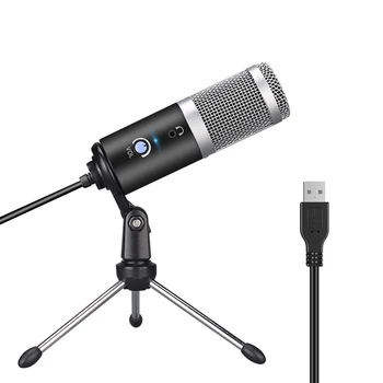 

Cardioid polar pattern Condenser Recording USB Microphone with stable tripod stand for Podcasting Video Chat Streaming Broadcast