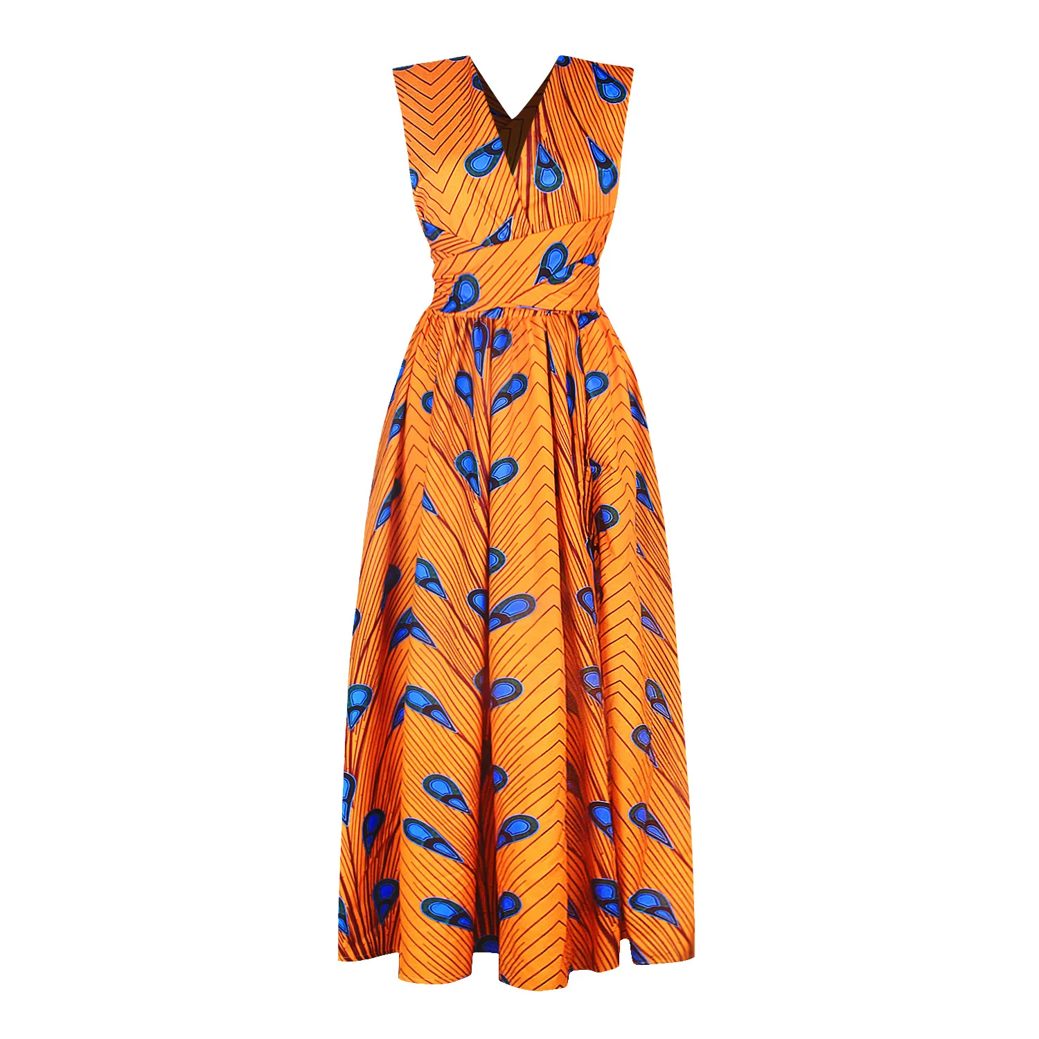 Длинные африканские платья Женская традиционная африканская одежда Дашики Анкара Макси Сарафан элегантная многоразовая одежда батик летняя одежда - Цвет: 3