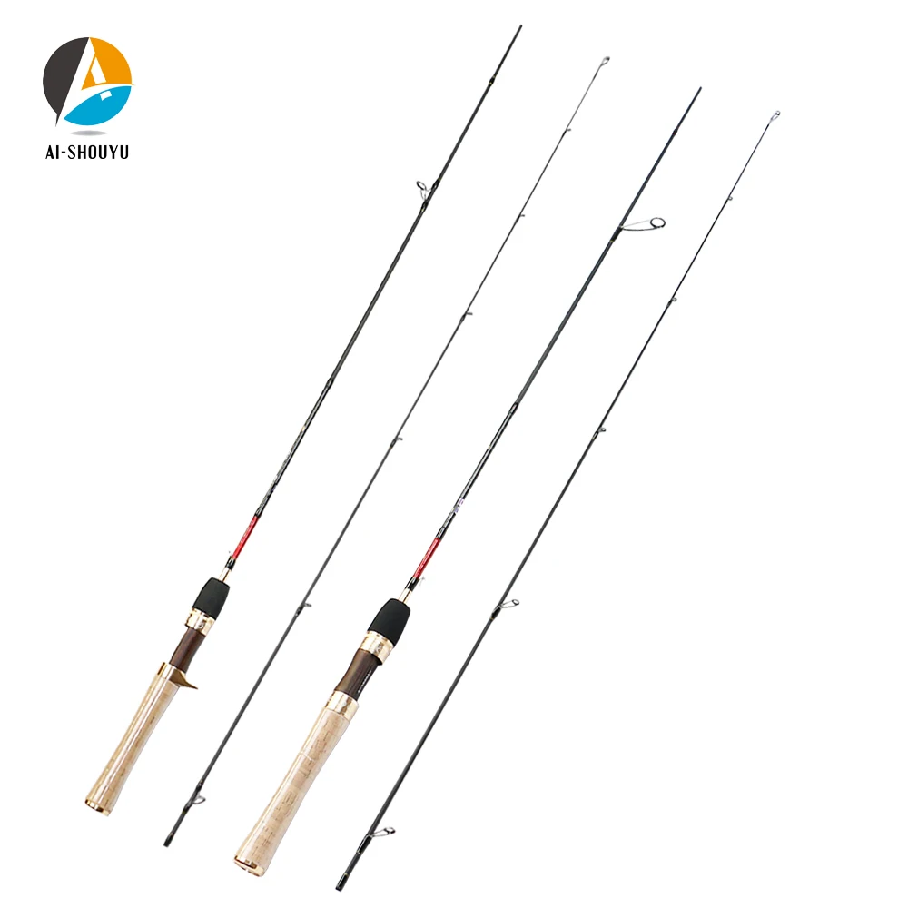 

AI-SHOUYU New Trout Lure Rod UL Power 1.8m Ultralight 0.8-5g 2-5lb Carbon Spinning/Casting Rod Probale Fishing Pole