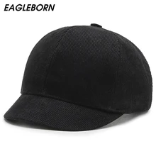Новинка, мужская и женская кепка, Осень-зима, бейсбольная кепка для конного спорта, классическая спортивная черная модная кепка для женщин, Вельветовая бейсболка, кепка, шапки