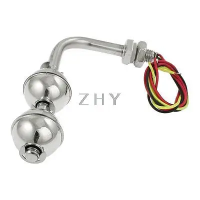 

Water Level Sensor 4 Wire Dual Balls Stainless Steel Floating Switch