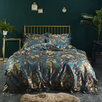 

Luxury egyptian cotton Bedding Sets jacquard bed cover queen king size Bed Linen Duvet Cover Bed Sheet Pillowcase/bed Sets