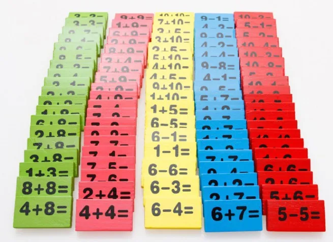 

110 PCs Preschool Mathematics Domino Infants Children Early Childhood Educational Force Preschool Education with Numbers Domino