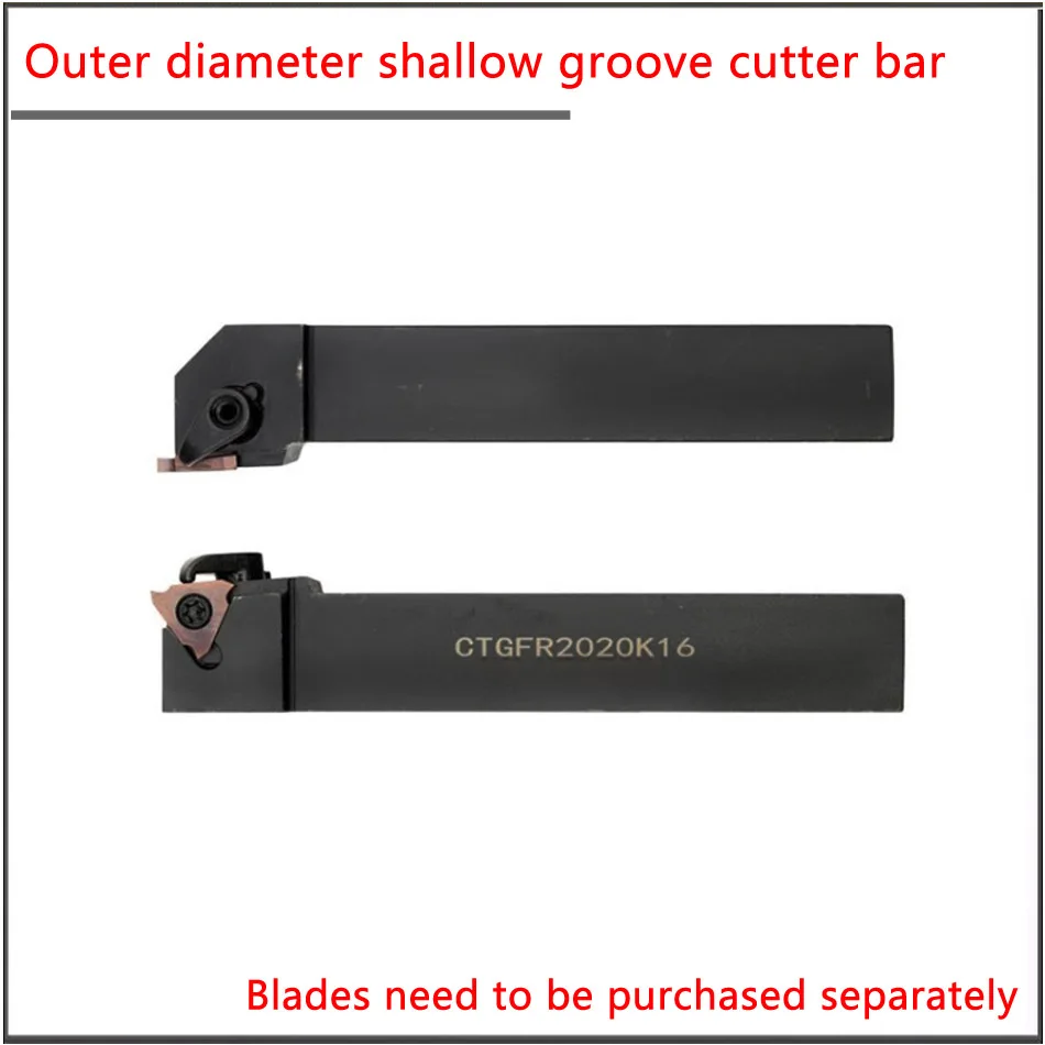 CTGNR 1212H16 1616H16 2020K16 Outer diameter shallow groove cutter bar,Positive knife reverse knife Bayonet bar