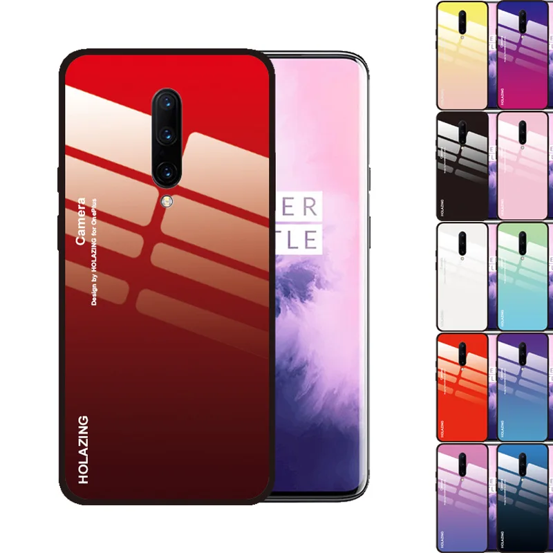 Защитный чехол для OnePlus 6 T закаленное стекло градиентный one plus 1 + задняя крышка 5T 7