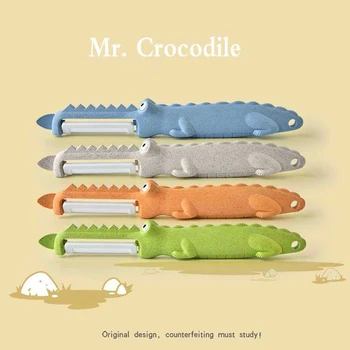 

Ceramic Planer Wheat Straw crocodile Peeler Kitchen Multifunctional Fruit Peeling Knife Ceramic Peeling Kitchen Tool Gadget