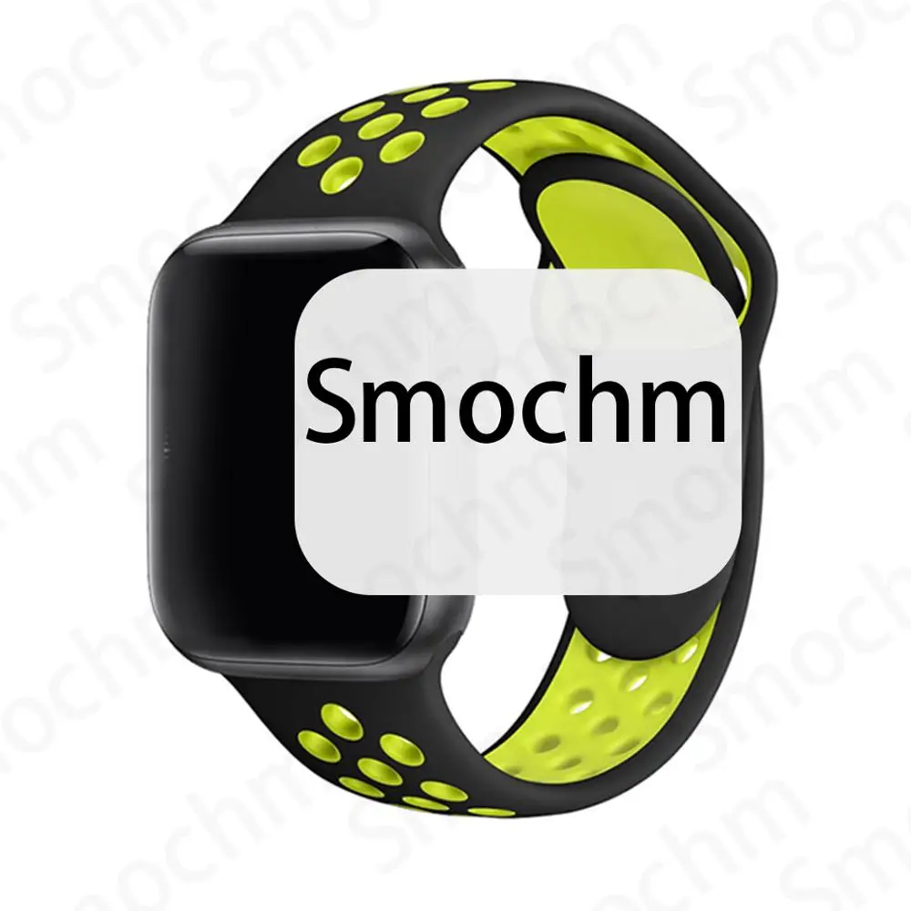 Smochm IWO 8 Plus DIY новые умные часы Bluetooth 1:1 Series 4 Беспроводное зарядное устройство MTK2502 обновлено для Apple Watch iPhone Android - Цвет: Black BlackYellow