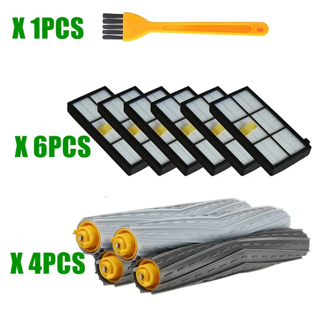 HEPA Filters Brushes Replacement Parts Kit For iRobot Roomba 980 990 900 896 886 870 865 866 800 vacuum Cleaner Accessories Kit - Цвет: iR800-16