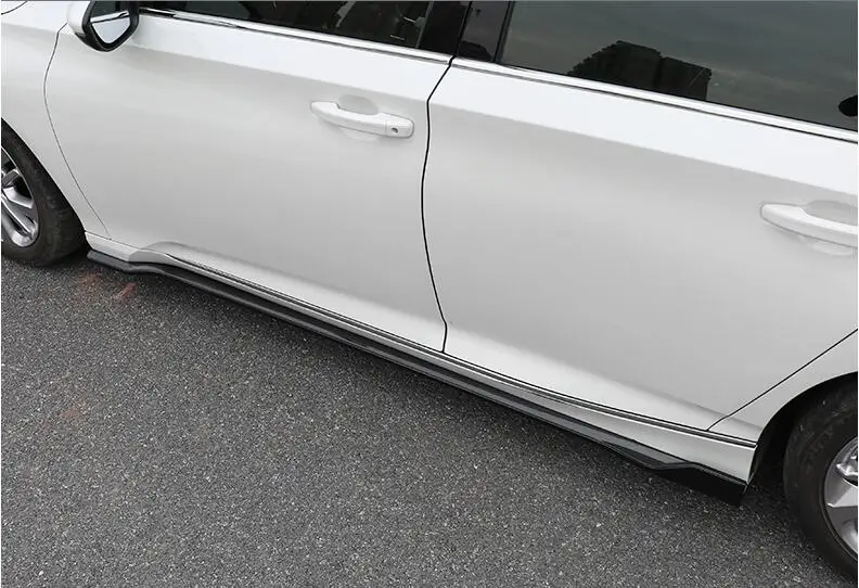 ABS углеродного волокна краски боковые юбки комплект губ разветвители бампер крышка для Honda Accord