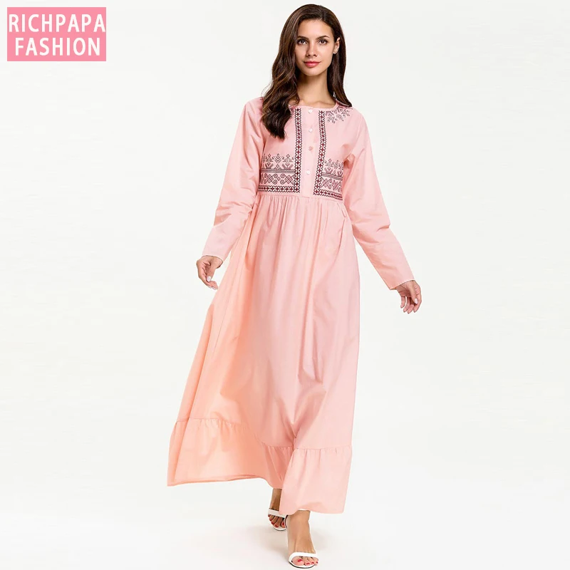 Vestidos кафтан арабский абайя Дубай мусульманский хиджаб платье Турция женщины кафтан Marocain Eid исламское платье Рамадан Tesettur Elbise