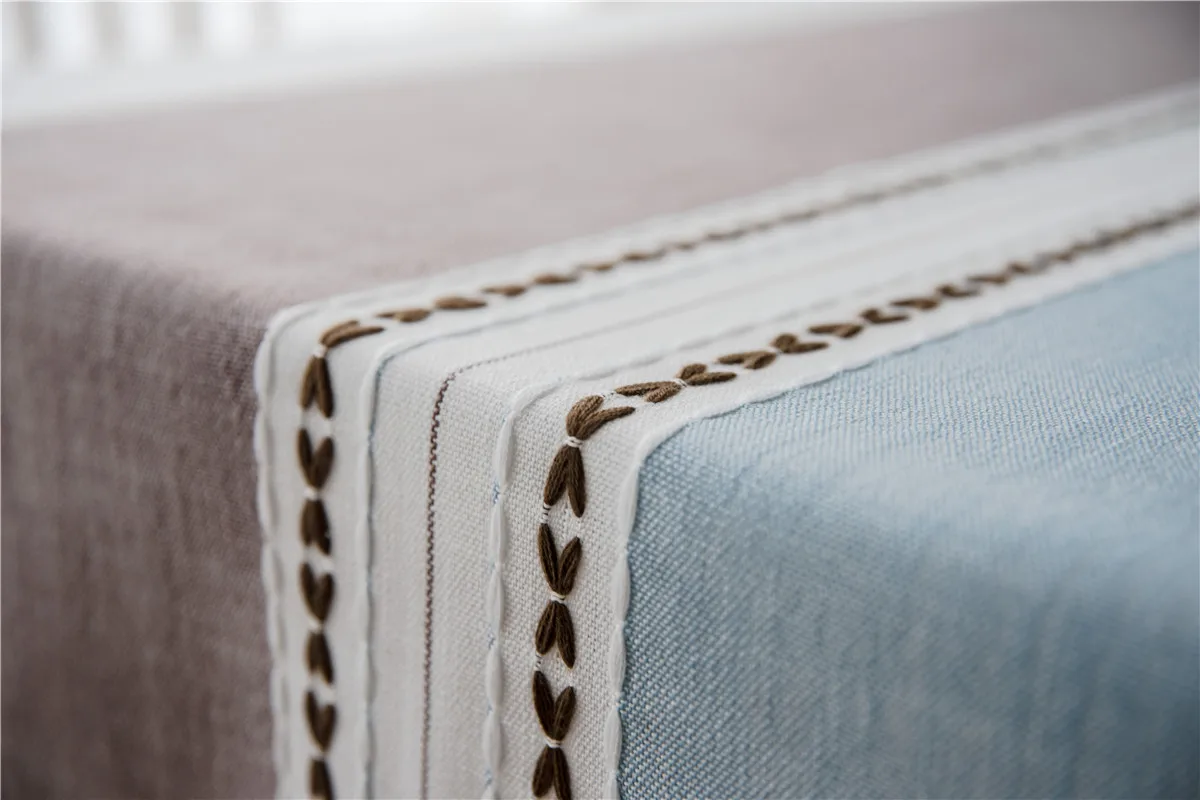 Stripe Cotton Linen Geometric Table Cloth Lace Tablecloth Rectangle Christmas Tea Table Cloth Table Cover Lace Tassel