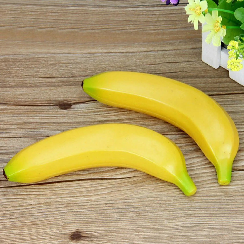 6 Pcs Plastic Foam Artificial Bananas Simulation Fruit Props Decor Kit Practical For Home Decoration Accessories