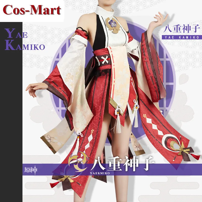 Костюм для косплевечерние Cos-Mart Game Genshin Impact Yae Высококачественная боевая униформа