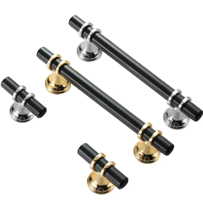 Golden Simplicity Nordic Light Luxury Door Handles Furniture Handle Closet Cupboard Wardrobe Pulls Cabinet Kitchen Drawer Pens |