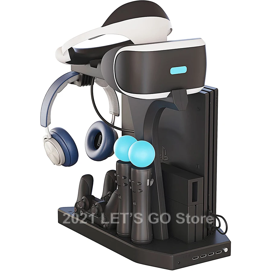 Вертикальная подставка для контроллера PS4 PSVR с зарядным дисплеем и 2