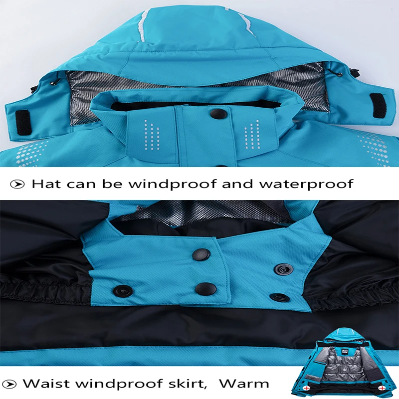 Женский зимний лыжный костюм ветрозащитная Водонепроницаемая спортивная куртка