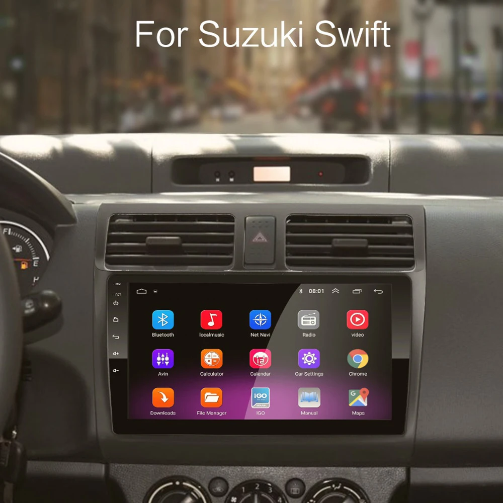 Lelv 10," 2din автомобильный экран Android 8,1 GO автомобильный dvd-плеер для Suzuki Swift 2005 2006 2007 2008- автомобильный Радио gps навигация