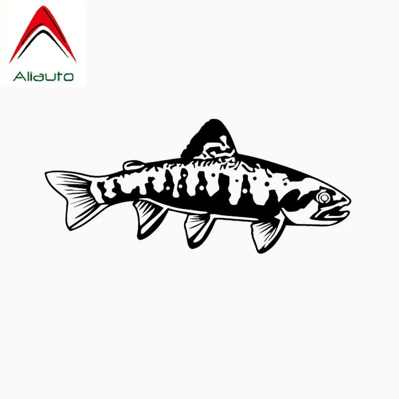 Aliauto Creative Car Sticker Personalized Trout Fly Fishing Vinyl Graphic Accessories PVC Decal for Logan Peugeot 208 16cm*7cm | Автомобили