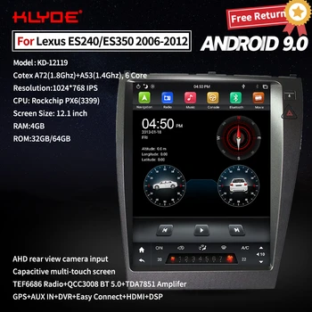 

Klyde Android 9.0 GPS Navigation Tesla Style Screen Video Car Radio Multimedia Recorder Player For Lexus ES240 ES350 2006-2012