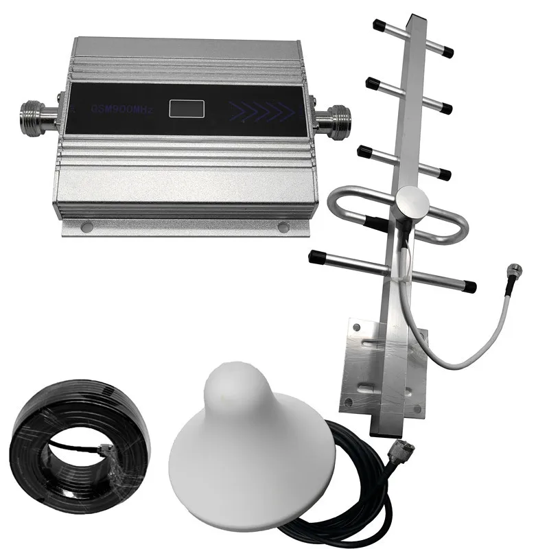 

LCD Display Mini GSM Repeater 900MHz Cell Mobile Phone GSM 900 Signal Booster Amplifier + Yagi Antenna with 10m Cable