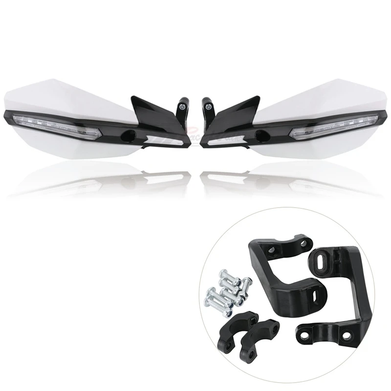 Мотоцикл Handguard с светодиодный светильник Рука Guard Shield Fit Pit Dirt Bike мотокросс