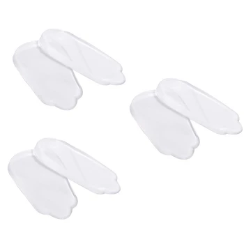 

LJL-Inside and Outside Heel Wedge-Shaped Silicone Insoles, Gel-Adhesive Shoe Inserts to Adapt to Foot Alignment, Knob-Type Knee