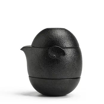 

One Pot and Two Cups Ceramic Kung Fu Tea Set Bag Packaging Portable Travel Tea Set Xiaofei Egg Express Cup Chinese Tea Set